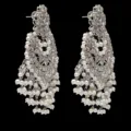 Silver-Plated CZ Stone Earrings