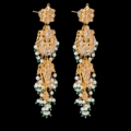Kundan Cascade Gold Earrings