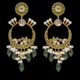 JBH-ER 1003 A ( Price 4500 ) ( 24k Gold Plated Earrings in Green Meena Kari ) length 3 inches
