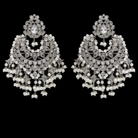 JBH-ER 1027 ( Price 4900 ) ( silver plated, in cz stones )