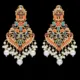 JBH-ER 1028 ( Price 4800 ) ( in multi color stones ) length 3.5 inches